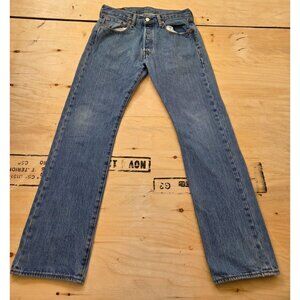 Levi's 501 Jeans Men's 32x30 Original Fit Straight Leg Light Wash Denim Mexico